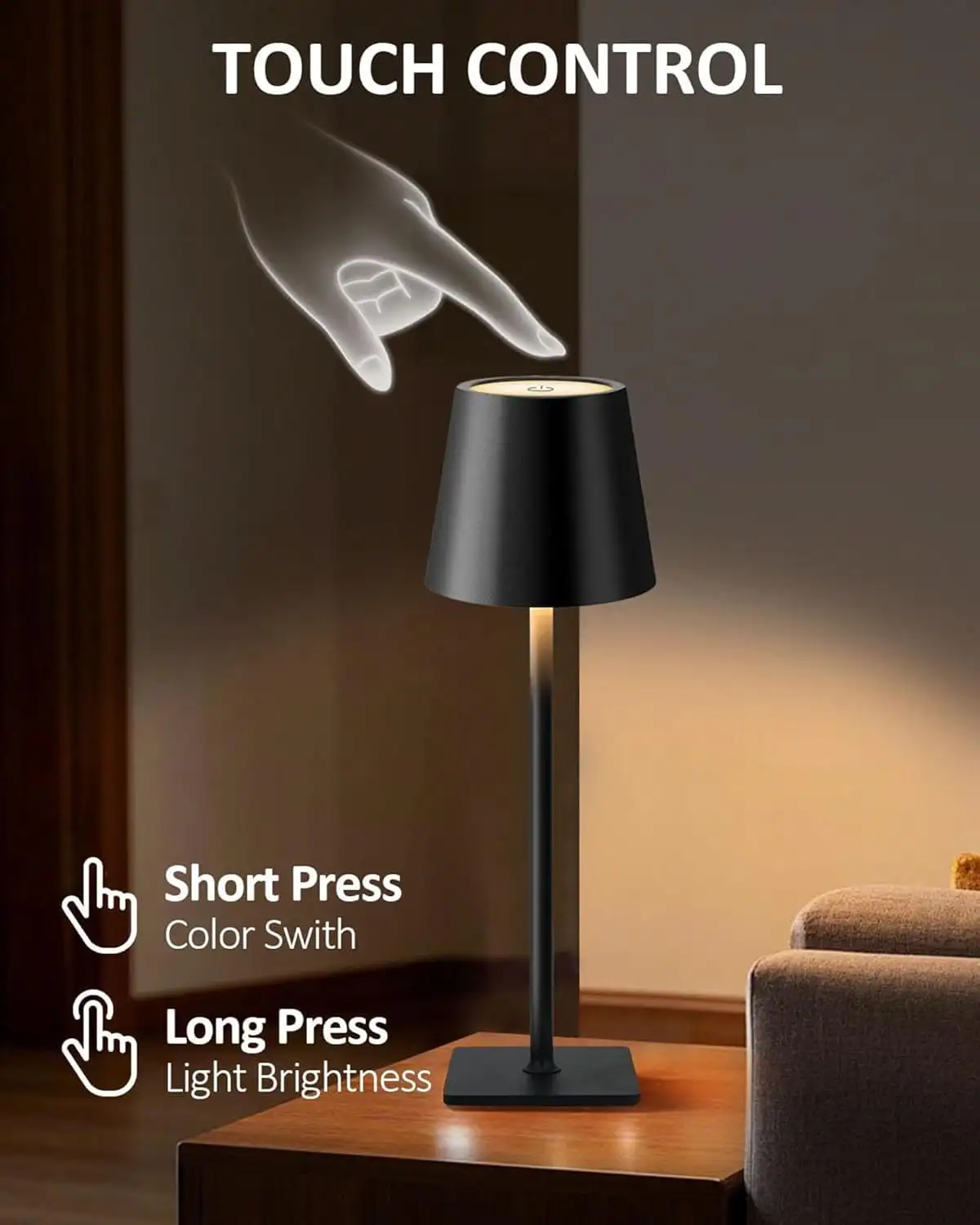 Touch Control LED Desk Lamp (Metal)
